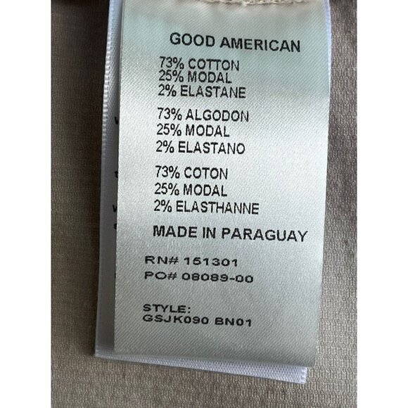 GOOD AMERICAN Corduroy Shacket In Bone Size 3/4 L/XL - Picture 5 of 10